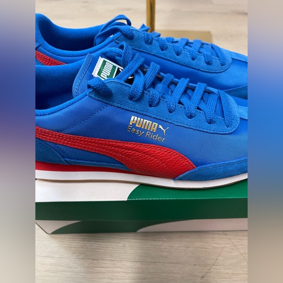 NWB Men’s Pums Easy Rider Vintage in Blue and Red size 10.5 - Picture 7 of 10